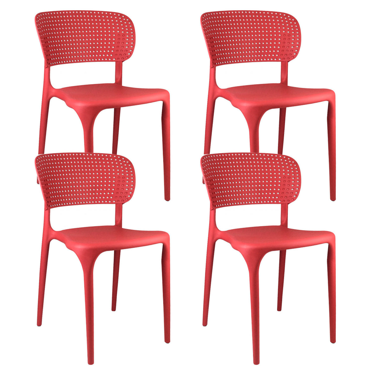Pack 4 Sillas de Exterior Apilables Marilyn 75x47x49,5cm Thinia Home Sillas y Sillones de Exterior 1